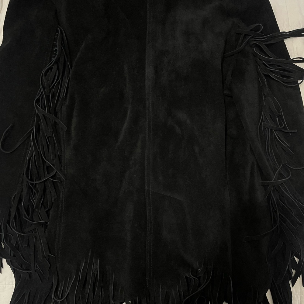 Free People Understated Leather Jacket Fringe - Picture 7 of 7